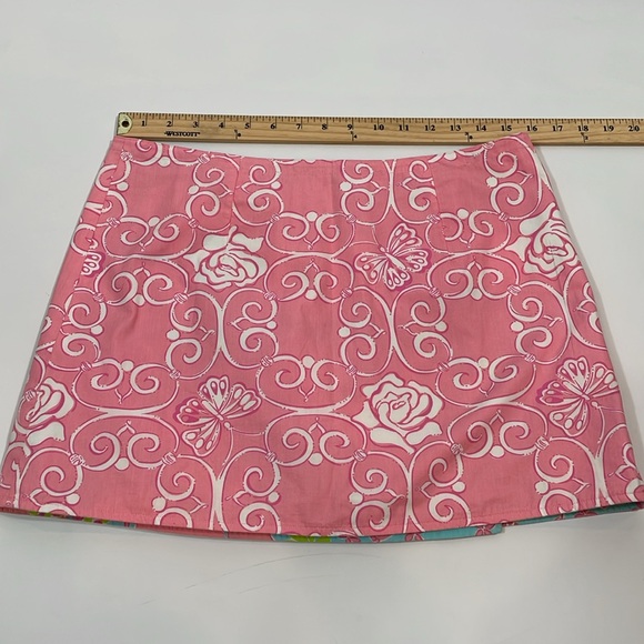 Vintage Lilly Pulitzer Reversible Wrap Mini Skirt Size 6 EUC - Picture 8 of 11